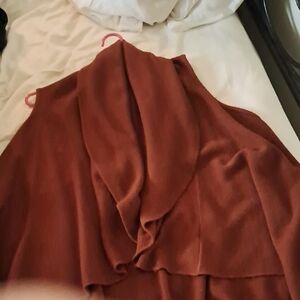 Rust Red Sweater Cape